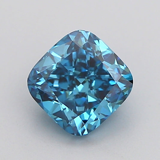 CUSHION 1.04 CARAT FANCY VIVID BLUE VVS2  VG VG NONE