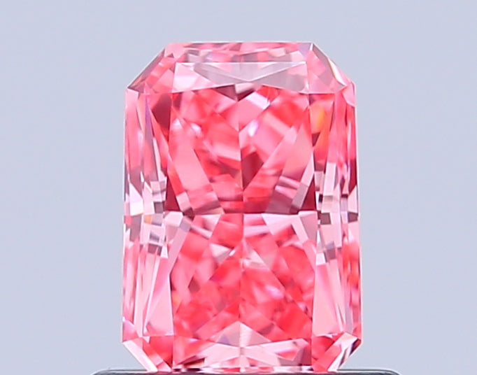 radiant 0.81 carat fancy vivid pink vs1  vg vg strong