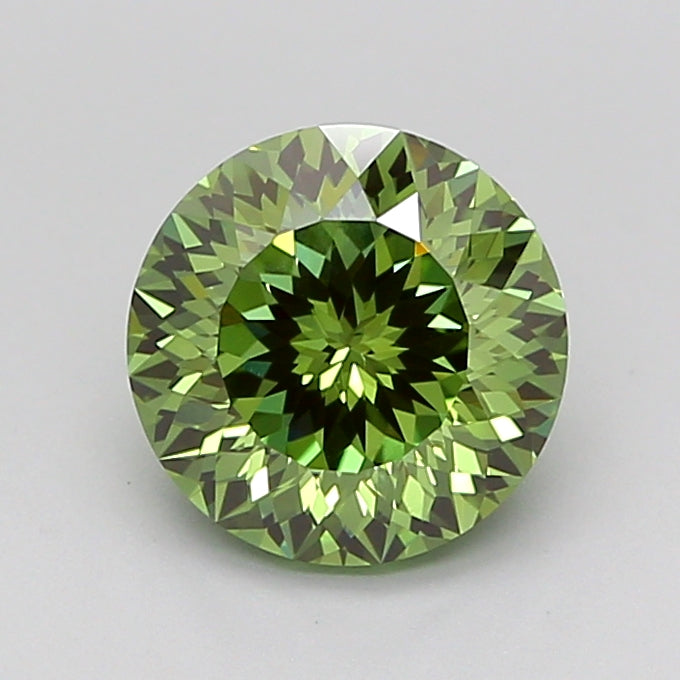 portuguese 1.57 carat fancy vivid green vvs2  vg ex none