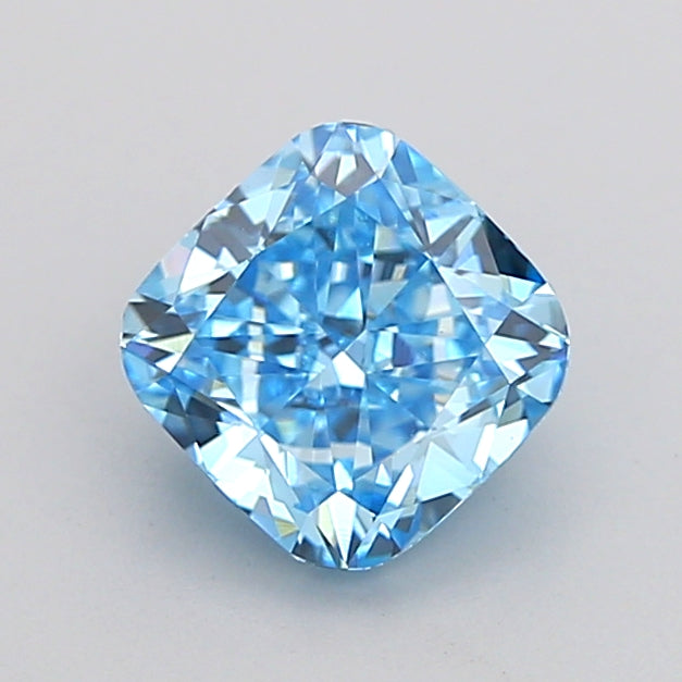 cushion 1.03 carat fancy vivid blue vvs2  vg ex none