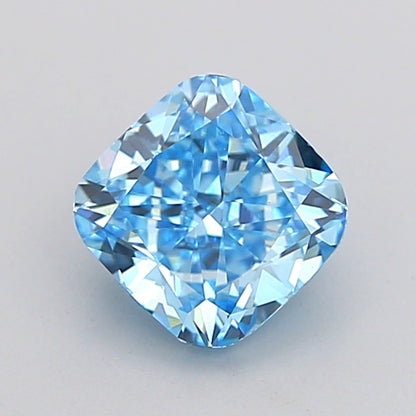 CUSHION 1.03 CARAT FANCY VIVID BLUE VVS2  VG EX NONE
