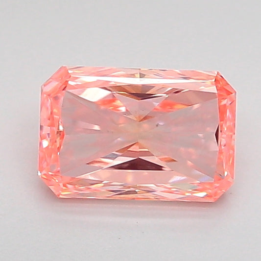 RADIANT 1 CARAT FANCY INTENSE PINK VS2  VG VG SLIGHT
