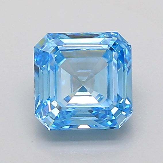 asscher 1.07 carat fancy vivid blue vvs2  vg vg none