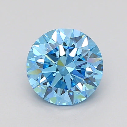 ROUND 1 CARAT FANCY VIVID BLUE VVS2 VG EX VG NONE