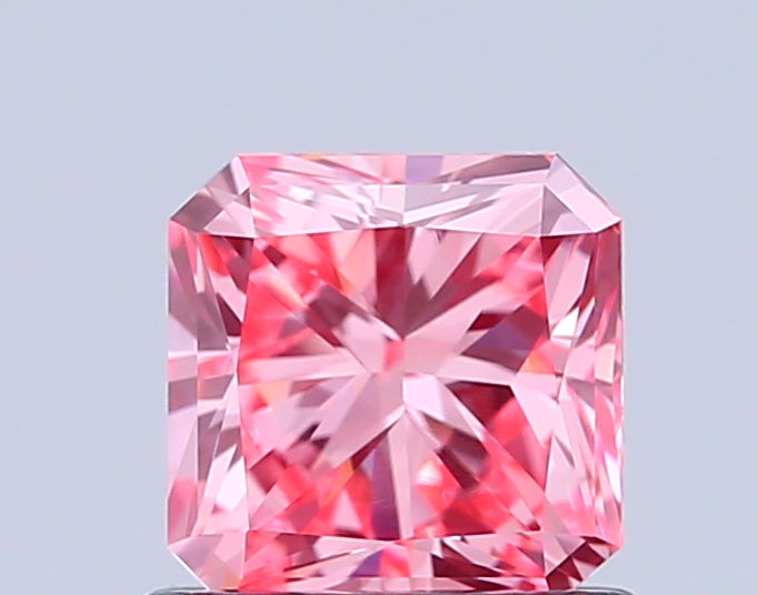 radiant 0.91 carat fancy vivid pink vvs1  vg vg strong